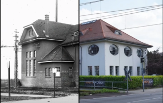 Kraftwerk Restaurant in Oberursel / Historisches Bild / Vergleich alt und Neu