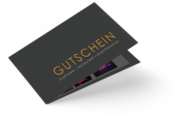 gutschein2 Gutschein gefalten Kraftwerk Restaurant Oberursel